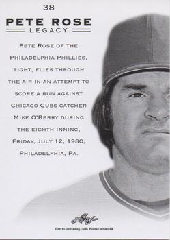 2011 Leaf Pete Rose Legacy #38a One Heck of a Try Back