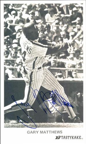 1982 Tastykake Philadelphia Phillies #NNO Gary Matthews Front