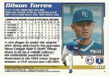 1995 Topps Traded & Rookies #103T Dilson Torres Back