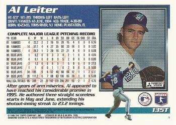 1995 Topps Traded & Rookies #135T Al Leiter Back