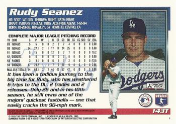 1995 Topps Traded & Rookies #143T Rudy Seanez Back