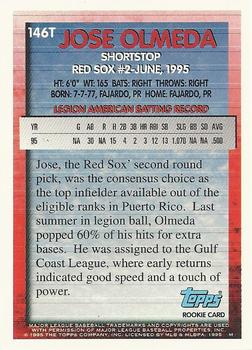 1995 Topps Traded & Rookies #146T Jose Olmeda Back