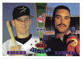 1995 Topps Traded & Rookies #157 Craig Biggio / Carlos Baerga Front