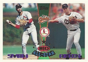 1995 Topps Traded & Rookies #159 Ozzie Smith / Cal Ripken Front