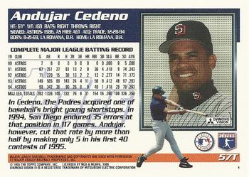 1995 Topps Traded & Rookies #57T Andujar Cedeno Back