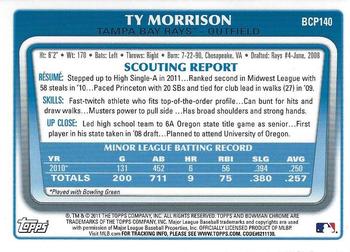 2011 Bowman Chrome - Prospects #BCP140 Ty Morrison Back