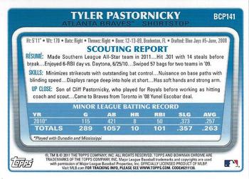 2011 Bowman Chrome - Prospects #BCP141 Tyler Pastornicky Back