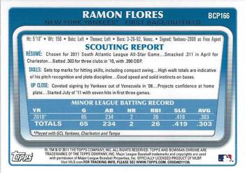 2011 Bowman Chrome - Prospects #BCP166 Ramon Flores Back