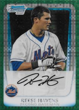 2011 Bowman Chrome - Prospects Green X-Fractors #BCP170 Reese Havens Front