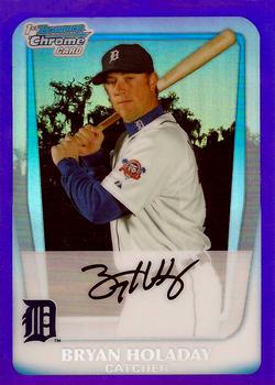 2011 Bowman Chrome - Prospects Purple Refractors #BCP173 Bryan Holaday Front