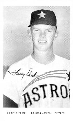 1966 Houston Astros Autograph Picture Night Photos #NNO Larry Dierker Front