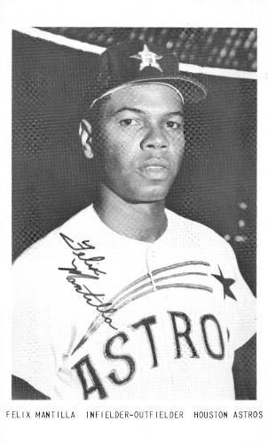 1966 Houston Astros Autograph Picture Night Photos #NNO Felix Mantilla Front