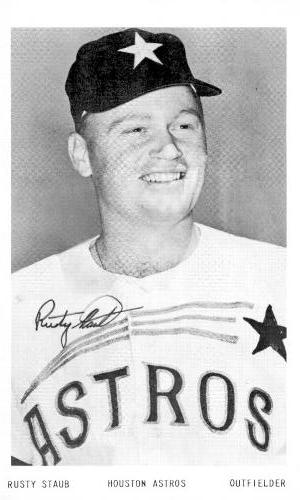 1966 Houston Astros Autograph Picture Night Photos #NNO Rusty Staub Front