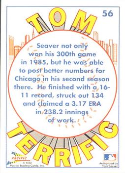 1992 Pacific Tom Seaver #56 Tom Seaver Back