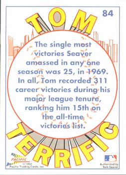 1992 Pacific Tom Seaver #84 Tom Seaver Back