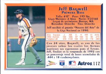 1993 Pacific Spanish #117 Jeff Bagwell Back