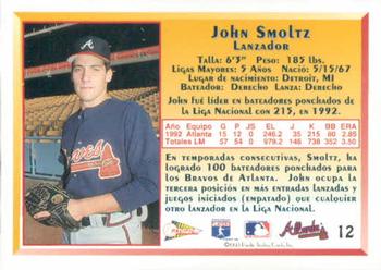 1993 Pacific Spanish #12 John Smoltz Back