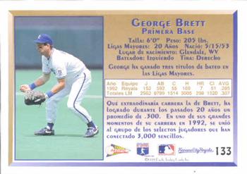 1993 Pacific Spanish #133 George Brett Back