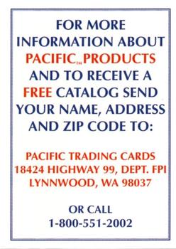 1993 Pacific Spanish #NNO Pacific Catalog Ad Back