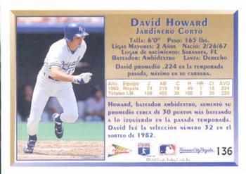1993 Pacific Spanish #136 David Howard Back