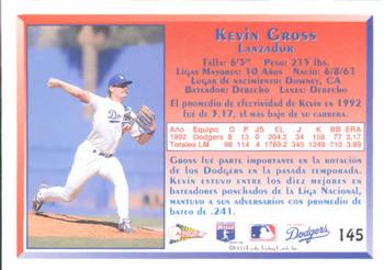 1993 Pacific Spanish #145 Kevin Gross Back