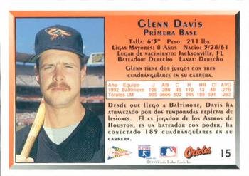 1993 Pacific Spanish #15 Glenn Davis Back
