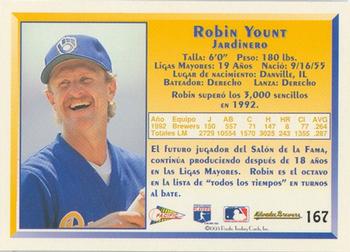 1993 Pacific Spanish #167 Robin Yount Back