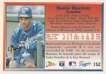 1993 Pacific Spanish #152 Ramon Martinez Back