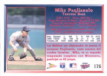 1993 Pacific Spanish #176 Mike Pagliarulo Back