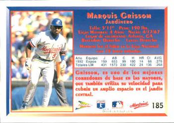 1993 Pacific Spanish #185 Marquis Grissom Back