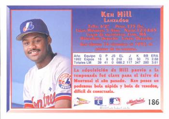1993 Pacific Spanish #186 Ken Hill Back