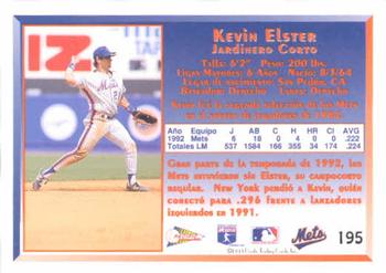 1993 Pacific Spanish #195 Kevin Elster Back