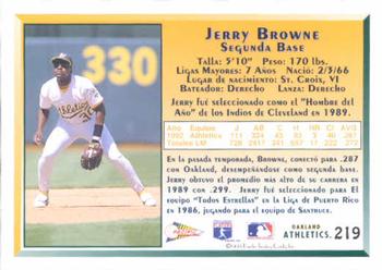 1993 Pacific Spanish #219 Jerry Browne Back