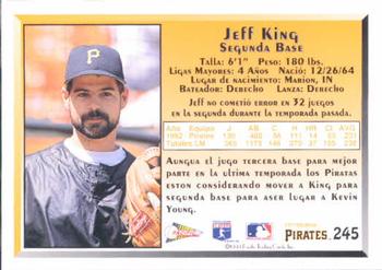 1993 Pacific Spanish #245 Jeff King Back