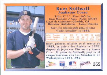 1993 Pacific Spanish #265 Kurt Stillwell Back