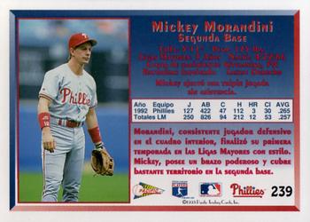 1993 Pacific Spanish #239 Mickey Morandini Back