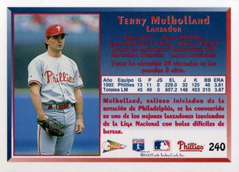 1993 Pacific Spanish #240 Terry Mulholland Back