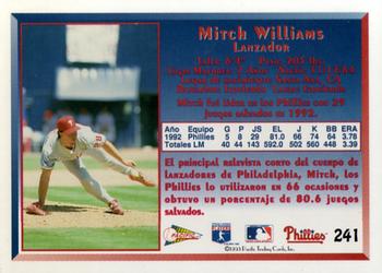 1993 Pacific Spanish #241 Mitch Williams Back