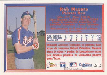 1993 Pacific Spanish #313 Rob Maurer Back