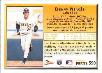 1993 Pacific Spanish #590 Denny Neagle Back