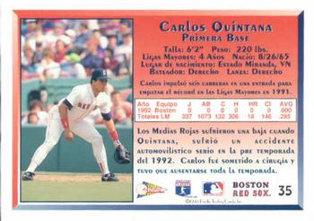 1993 Pacific Spanish #35 Carlos Quintana Back