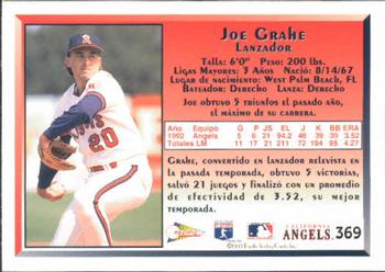 1993 Pacific Spanish #369 Joe Grahe Back
