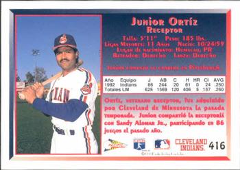 1993 Pacific Spanish #416 Junior Ortiz Back