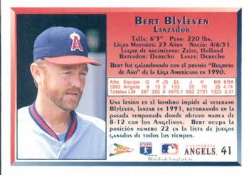 1993 Pacific Spanish #41 Bert Blyleven Back