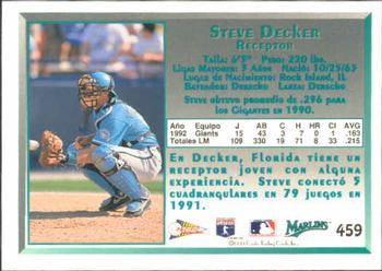 1993 Pacific Spanish #459 Steve Decker Back