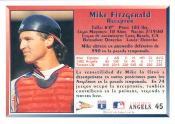1993 Pacific Spanish #45 Mike Fitzgerald Back