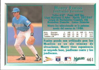 1993 Pacific Spanish #461 Monty Fariss Back