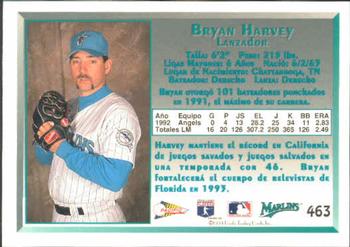 1993 Pacific Spanish #463 Bryan Harvey Back