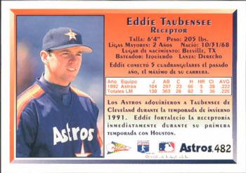 1993 Pacific Spanish #482 Eddie Taubensee Back