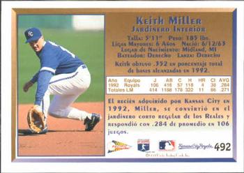 1993 Pacific Spanish #492 Keith Miller Back